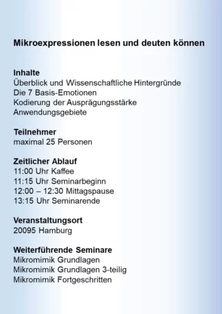 Mikromimik Einführung